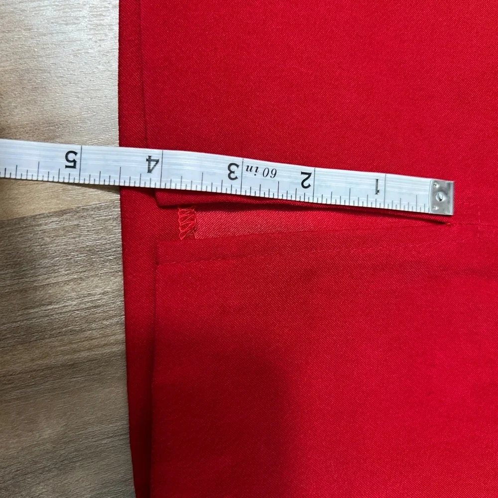 PROFILE Red Mini Skirt with‎ Slit High Waist Zip Back Women's Small